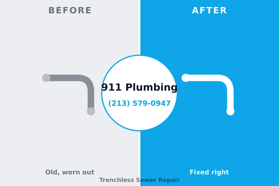 Before and after: plumbing company Sacramento, CA